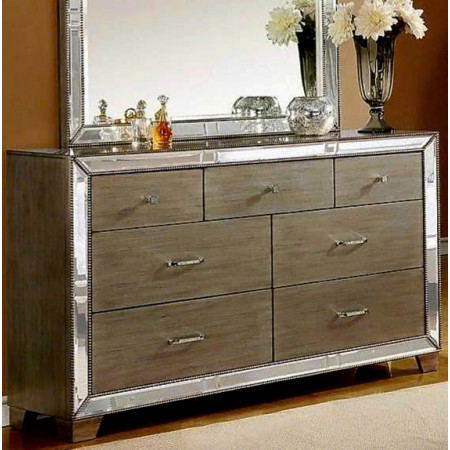 B1680 - 1 Cosette : Tủ 7 Ngăn Kéo + Kính Đính Đồng